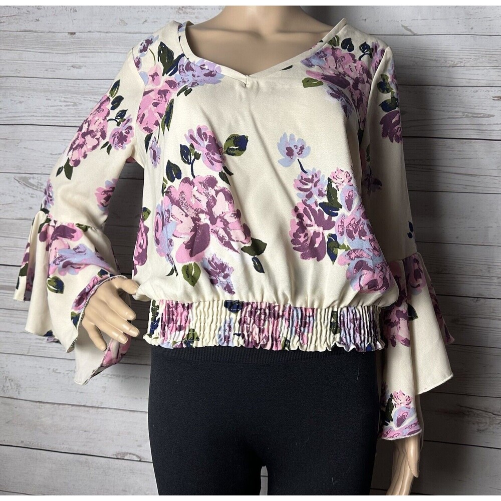 Vintage Y2k Live4Truth Floral Cropped Blouse